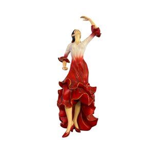 Home Interiors Homco Beauty in Motion Figurine Woman  Dancer Lady in Red